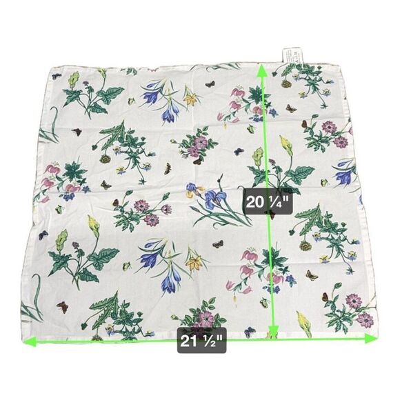 Quilted Spring Botanical Placemats + Napkins Butterflies Vintage Floral Set Of 4 - Picture 7 of 8